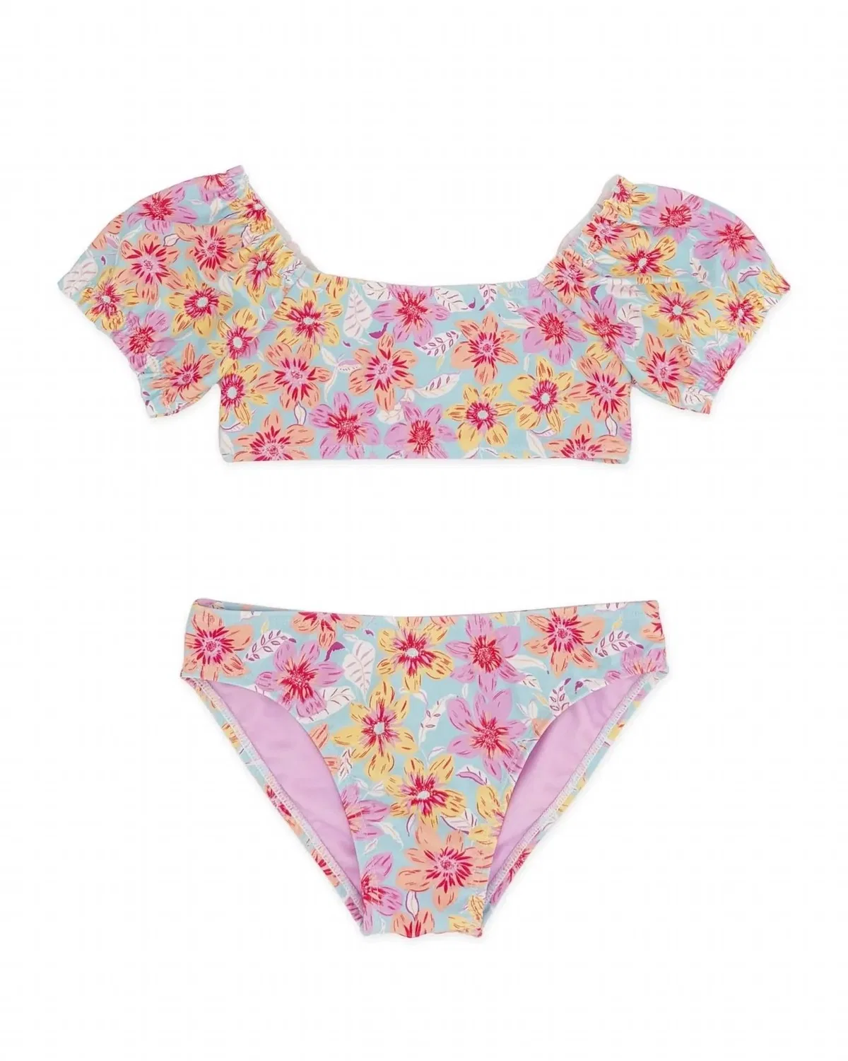 Детский раздельный купальник с оборками Bright Side Floral feather 4 arrow, Bright Side Floral