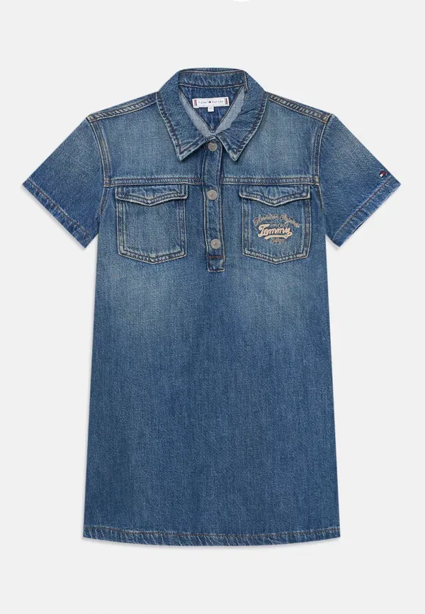 Платье джинсовое Denim dress Tommy Hilfiger, Island Blue, синий — фото 3