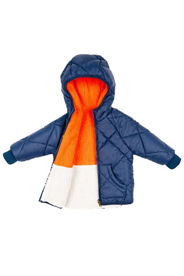 Детское пальто для мальчиков с капюшоном Minycenter, Navy Blue