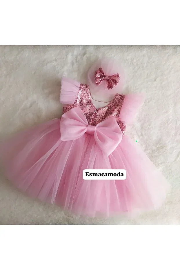 Детское платье для девочек вышитое Esmacamoda, Pink