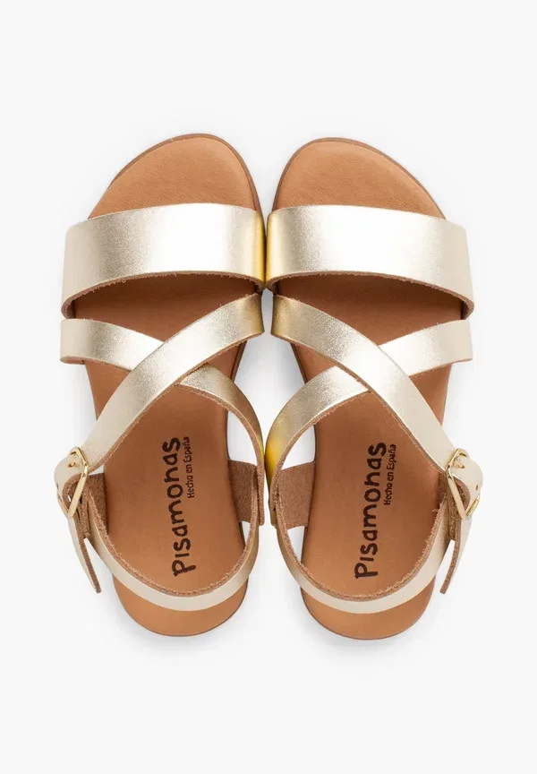 Сандалии с защитой от холода Sandalai Pisamonas, Gold-coloured, золотистый — фото 3