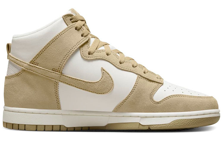 Кроссовки Nike Dunk High, белый/бежевый — фото 2
