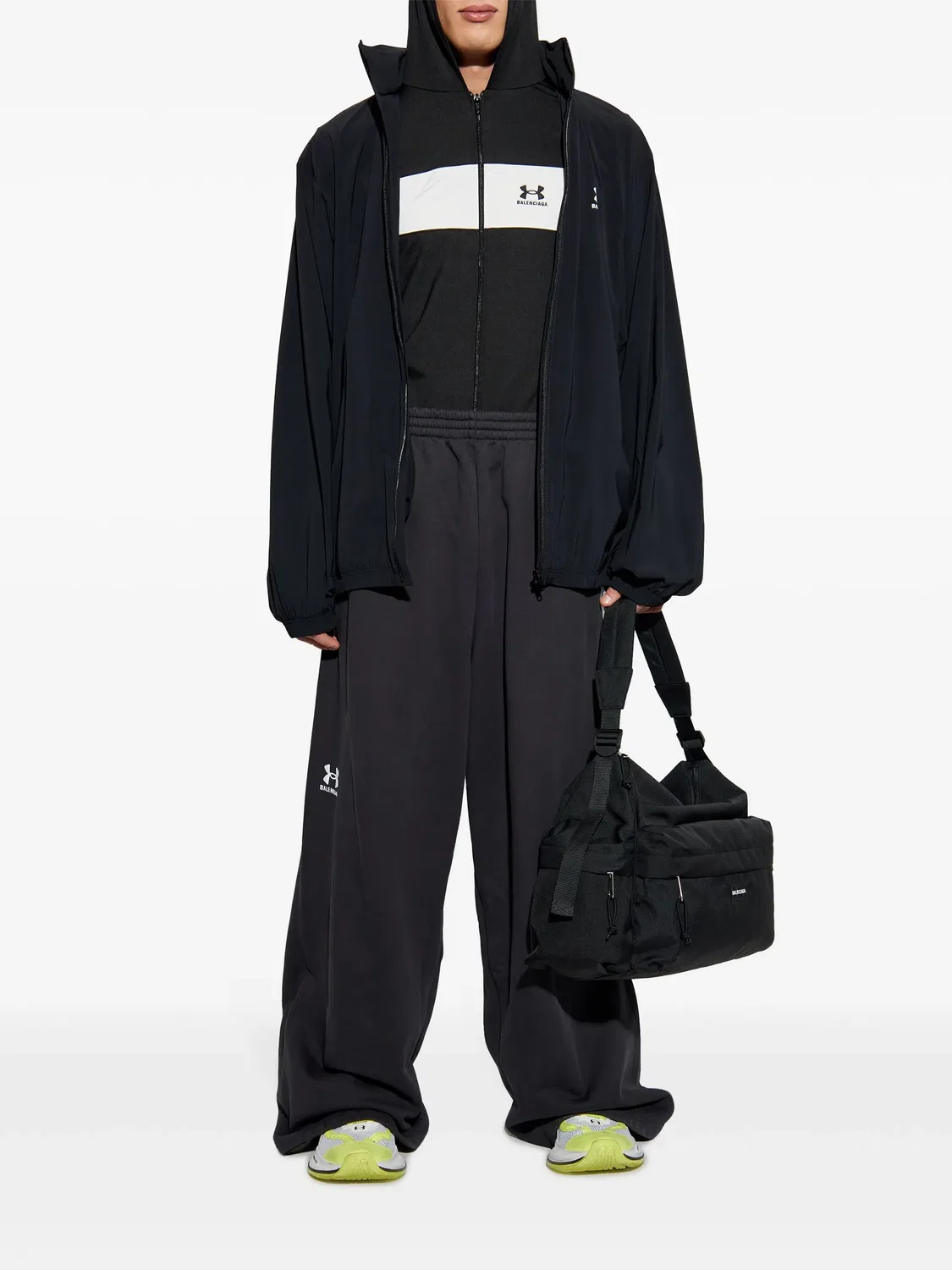 Худи с вышитым логотипом Under Armour Balenciaga, черный — фото 2