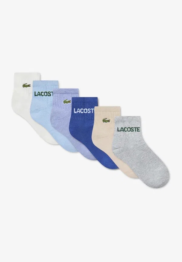 Набор из 6 пар носков унисекс (четверть носка) - носки Lacoste, светло-голубой — фото 2