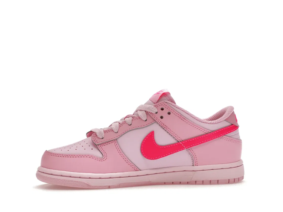 Детские кроссовки с перфорированным носком Nike Dunk Low Nike, Pink Pink — фото 3