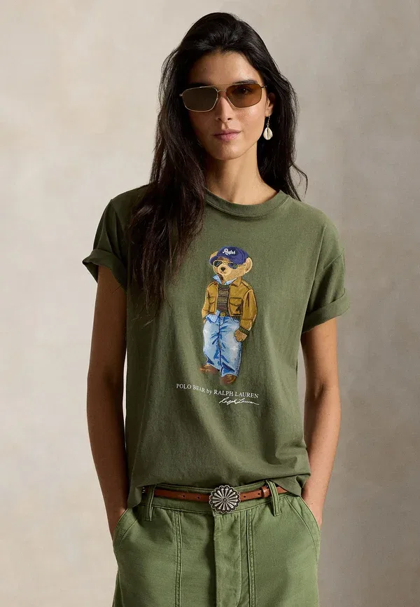 Футболка с принтом Polo Ralph Lauren, оливковый — фото 4