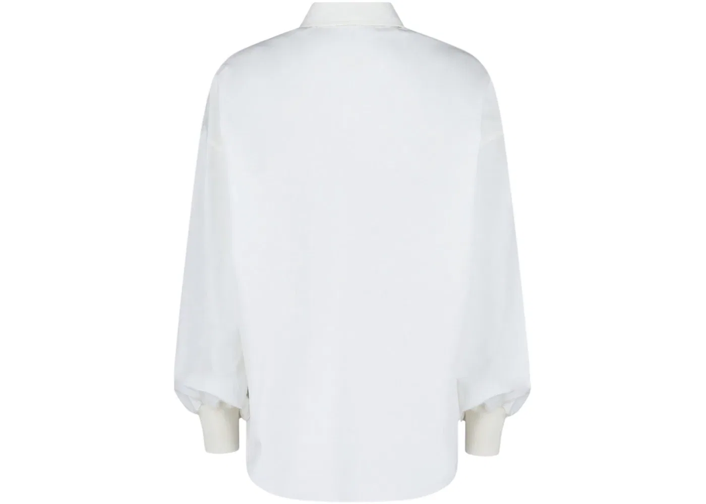 Женская рубашка с рукавом-кокон Alexander McQueen, Optical White — фото 2