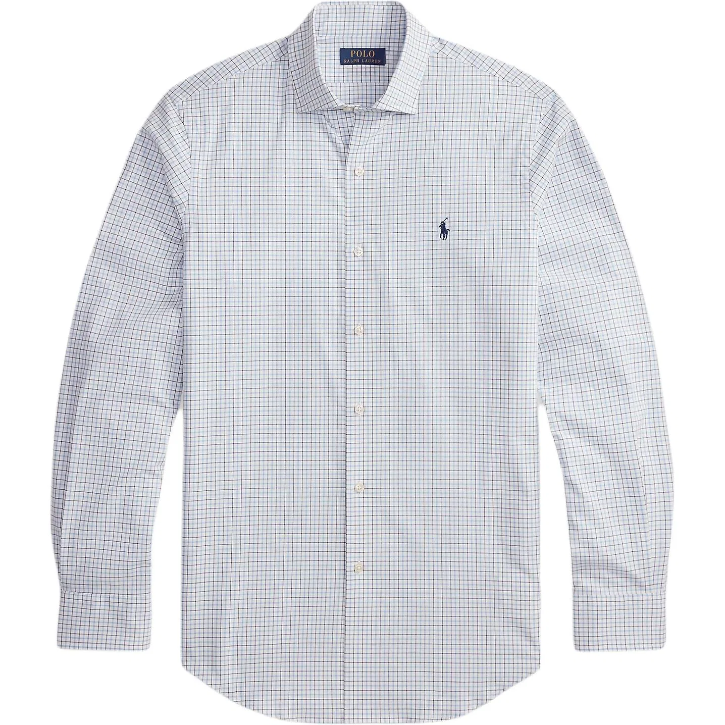 Мужская рубашка из поплина с принтом Plaid Embroidered Polo Ralph Lauren