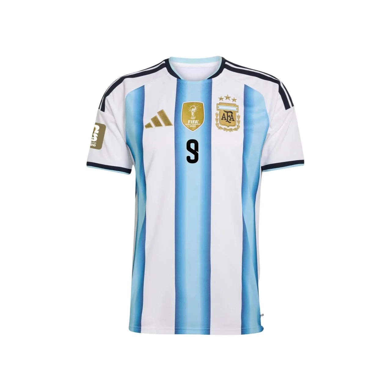Детская футболка с принтом Soccer Jerseys Unisex Moderate Adidas, White/Snow Crystal Blue/Light Blue (Armband with Print)