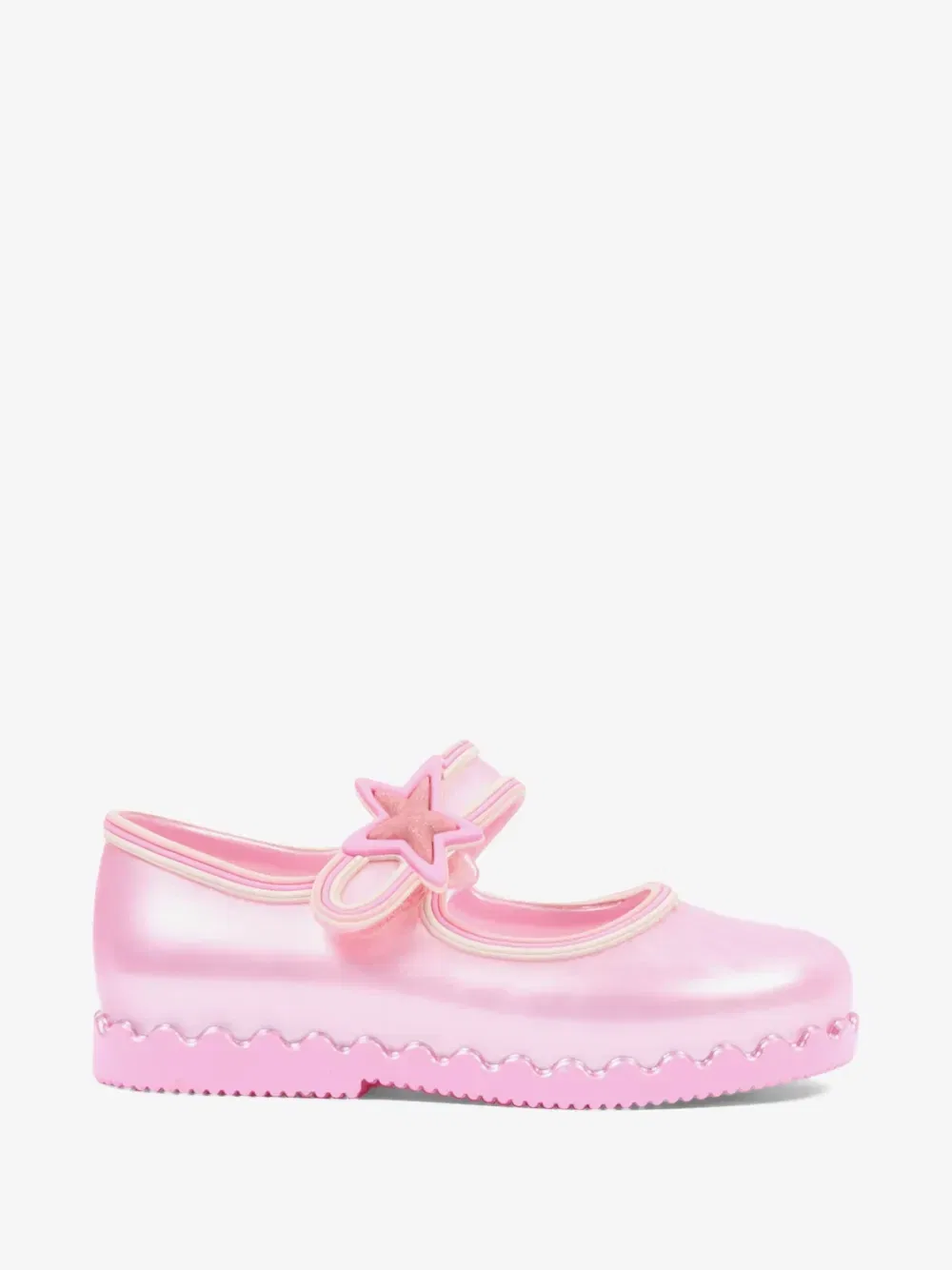 Балетки Hip Ballerina со звездным пэчворком Mini Melissa, розовый — фото 2