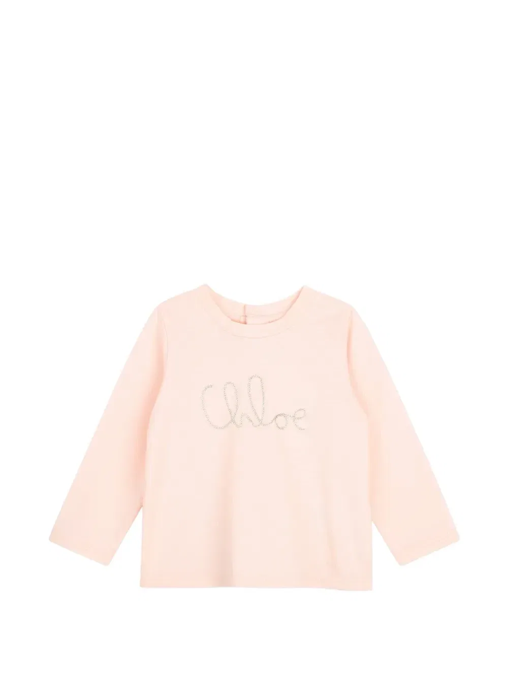 Комплект из платья и футболки с вышитым логотипом Chloe Kids, синий — фото 3