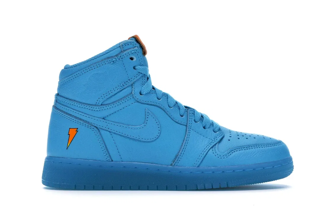 Детские кроссовки Lifestyle с принтом Jordan 1 Retro High Jordan, Blue Lagoon/Blue Lagoon