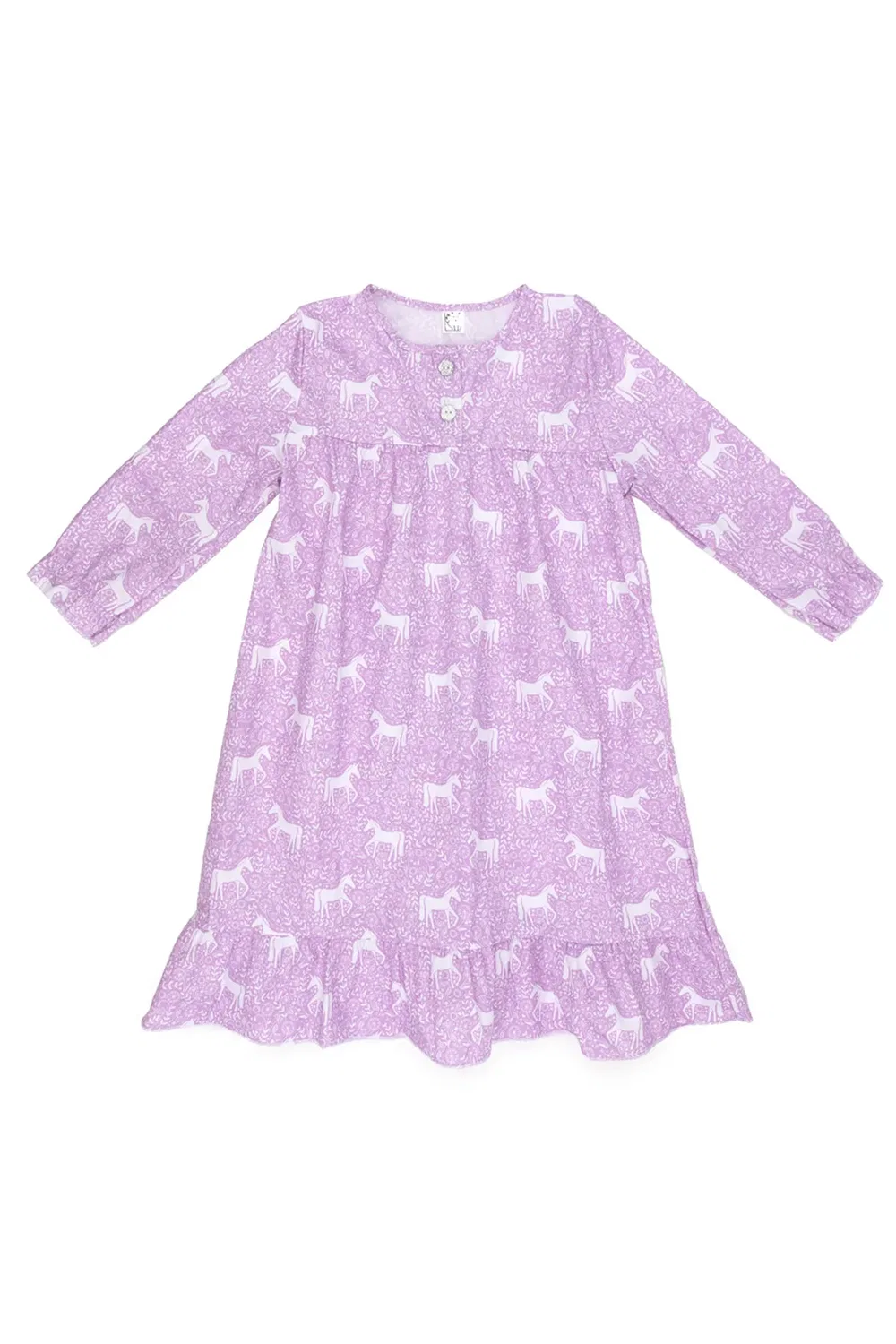 Женская ночная рубашка с рукавом три четверти Magical Unicorn Fox In A Box, Purple