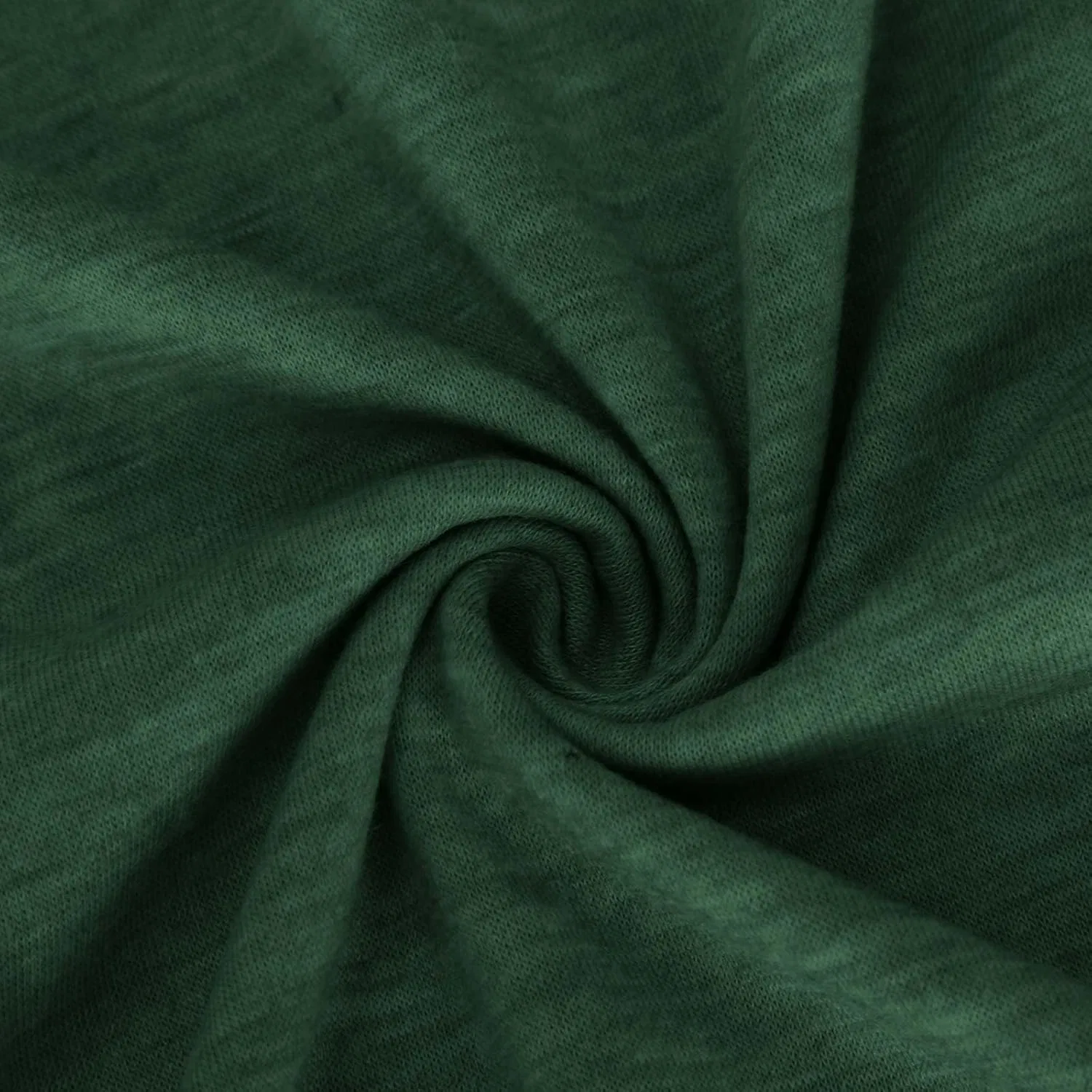 Женская свободная футболка с вырезом хенли Oversized, Army Green — фото 3