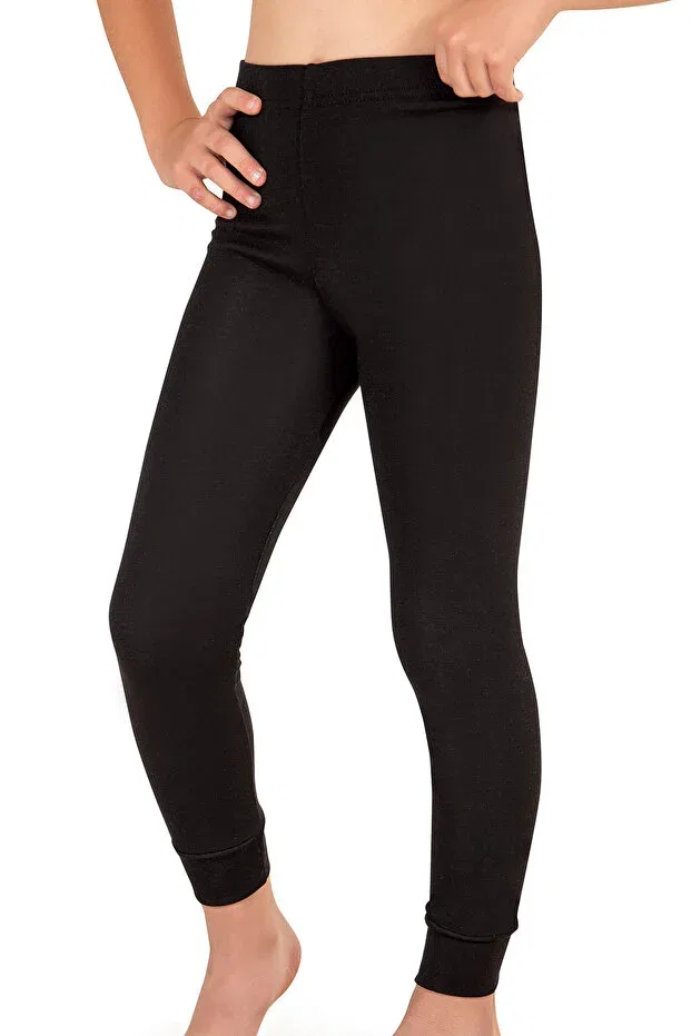 Детское термобелье для девочек ребристое Özkan Underwear, Black