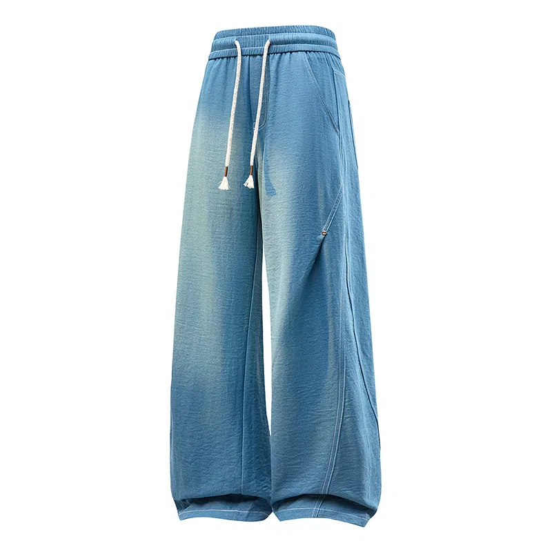 Детские повседневные брюки прямого кроя Sugarfunk, Light Blue — фото 4