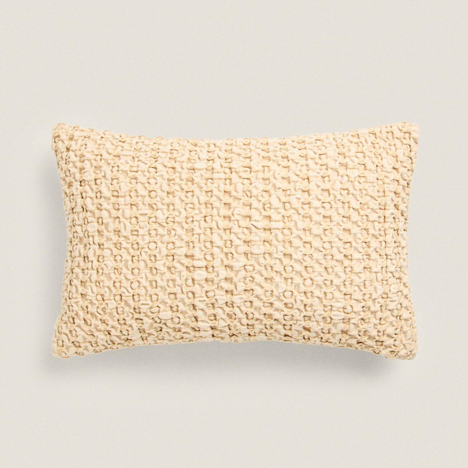 

Чехол для подушки Zara Home Waffle-knit, бежевый