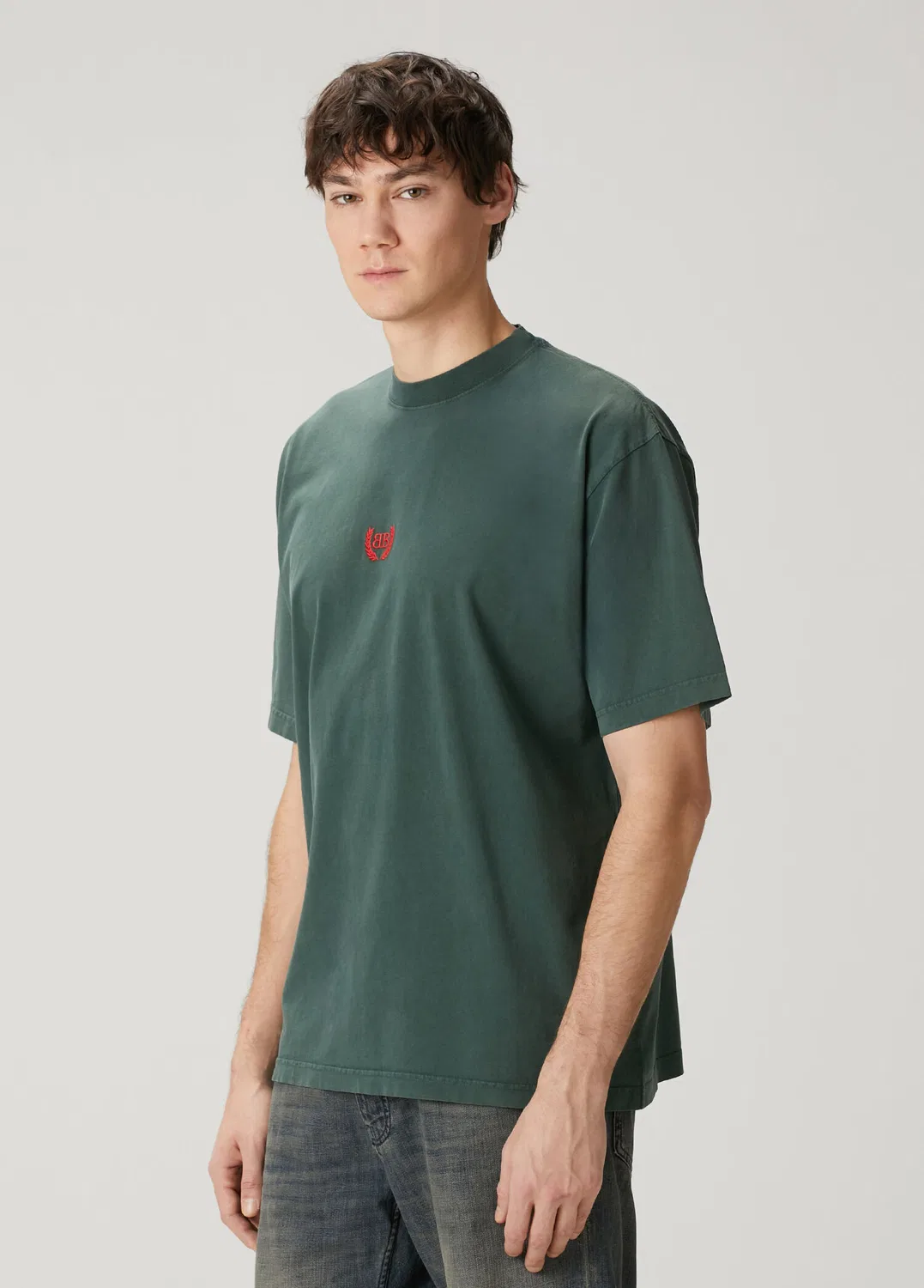 Футболка Balenciaga, зеленый — фото 3