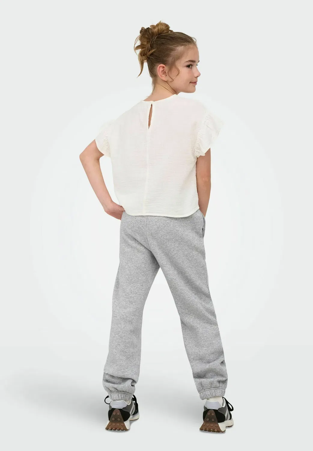 Брюки Kogsweat, стандартного кроя, спортивные штаны Only Girls, Light Grey Melange — фото 3
