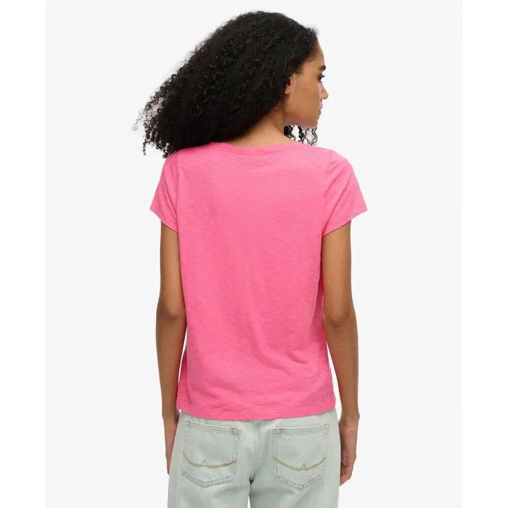 Женская футболка с широким вырезом Scoop Superdry, Rosa — фото 4