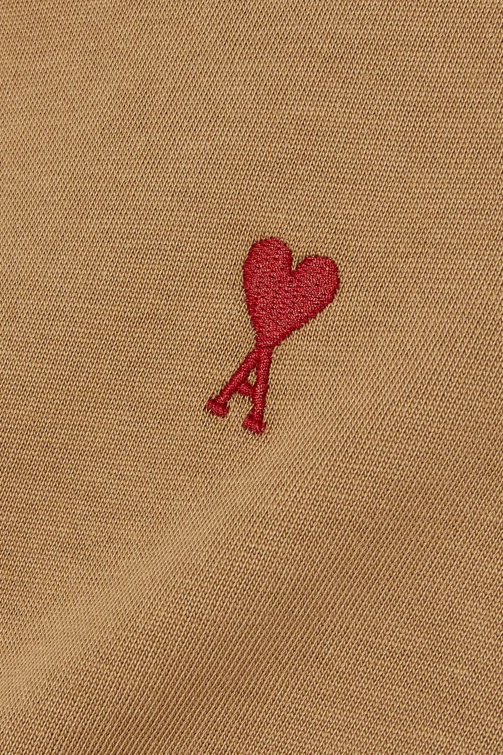 Футболка хлопковая Ami de Coeur Boxy AMI, коричневый — фото 4