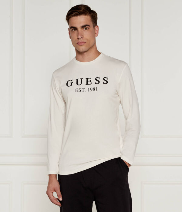 

Лонгслив Guess Underwear Regular Fit, экрю