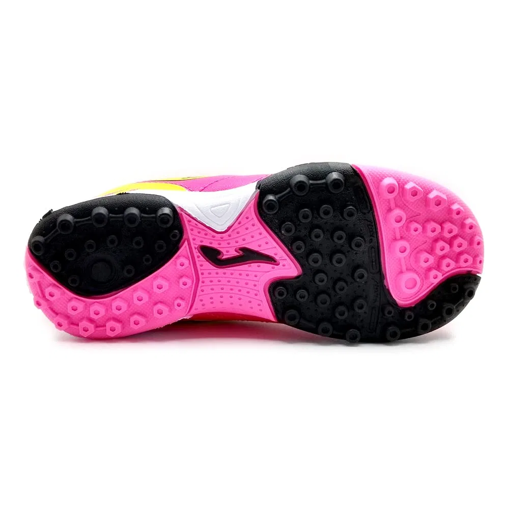 Детские бутсы для мальчиков с шипами Toledo Jr Turf Joma, Pink Yellow Fluo — фото 2