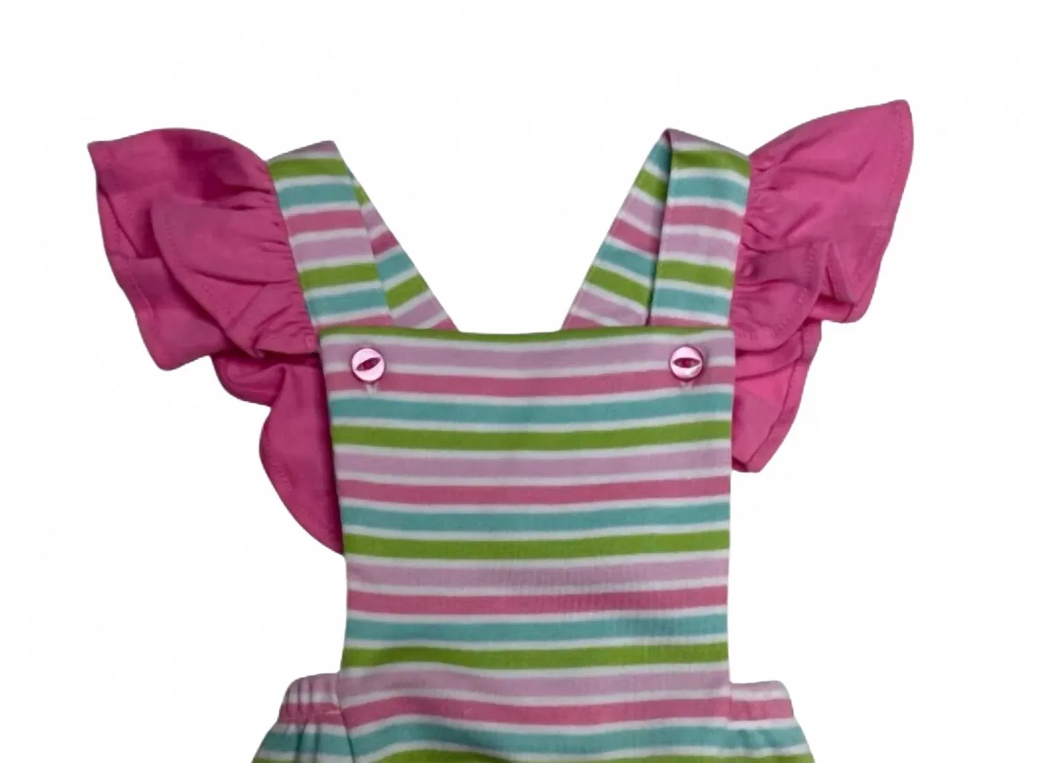 Детский боди-комбинезон для девочек с принтом полосками SQUIGGLES, Bright Stripes — фото 2