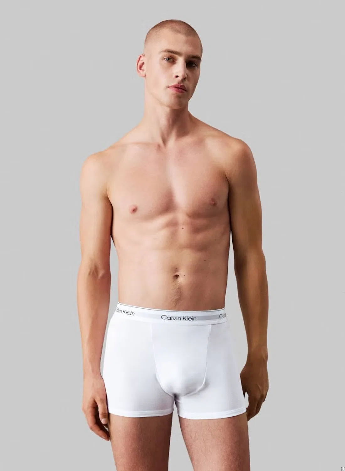 Трусы-боксеры хлопковые 3 шт Icon Calvin Klein, белый — фото 2