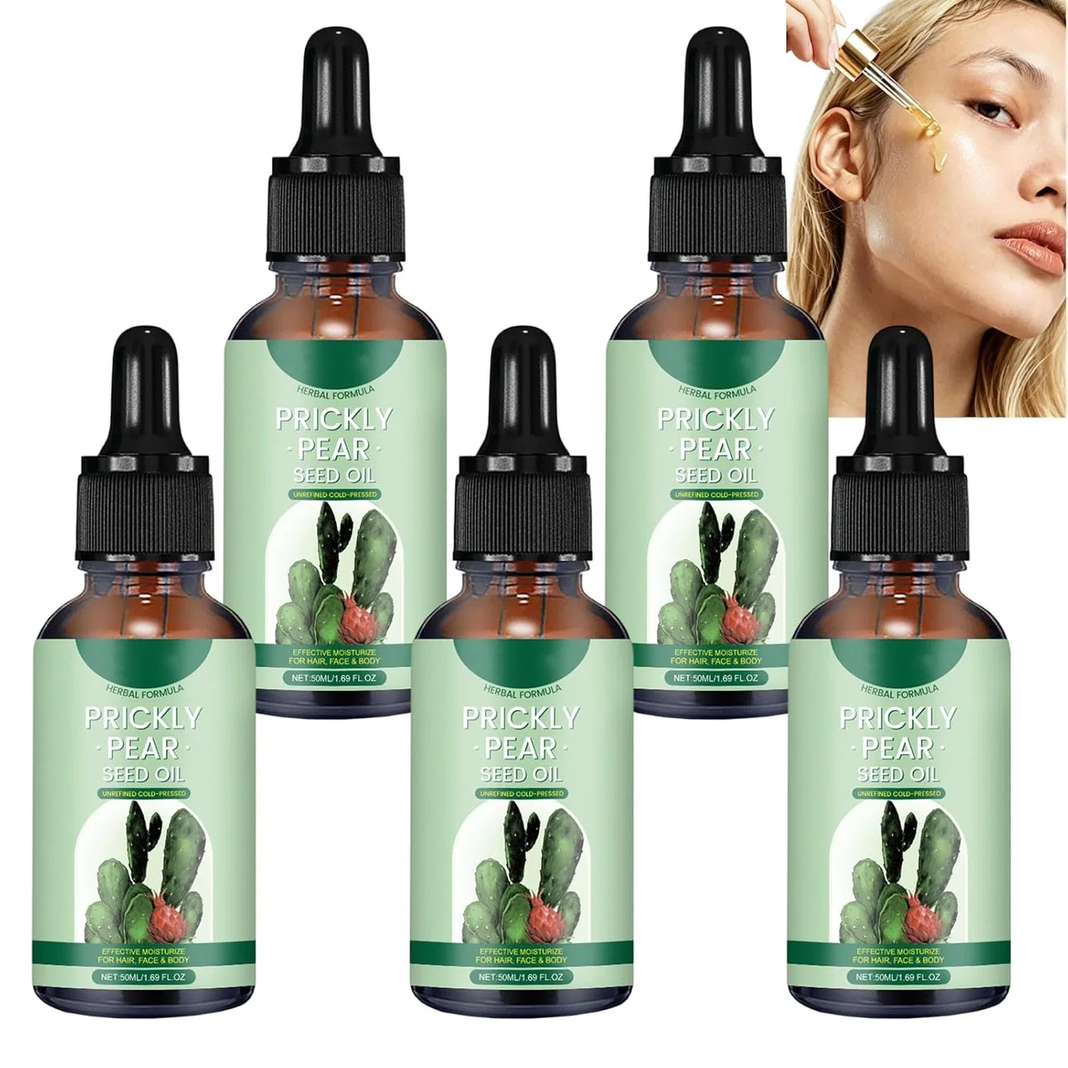 Масло для лица и тела Prickly Pear Seed Oil, 5 шт, tuqieui, 50 мл
