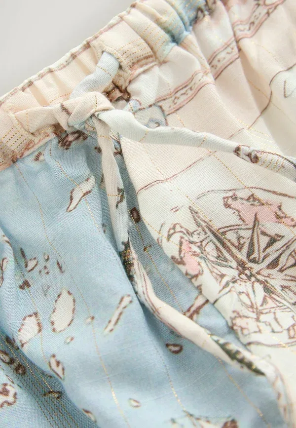 Шорты с принтом Beach Summer Shorts Next, Cream Blue Map, голубой — фото 2
