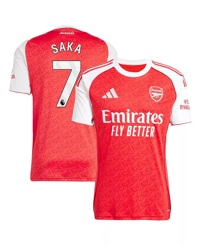 

Мужская футболка Bukayo Saka Red Arsenal 2025/26 Home Replica Player Jersey Adidas