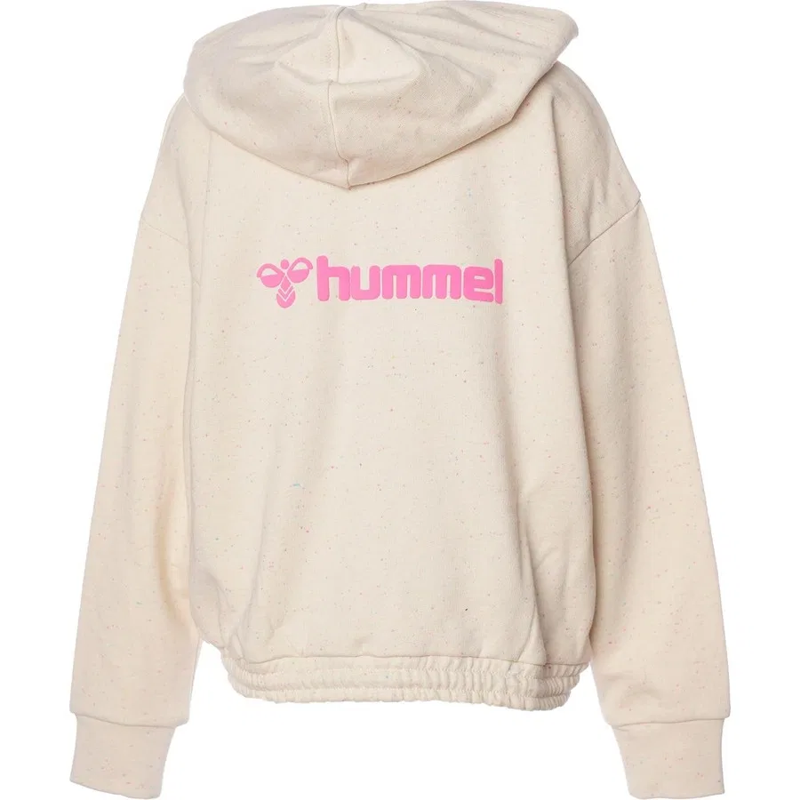 Детский худи с капюшоном и молнией Hummel Mari Crop, Бежевый — фото 3