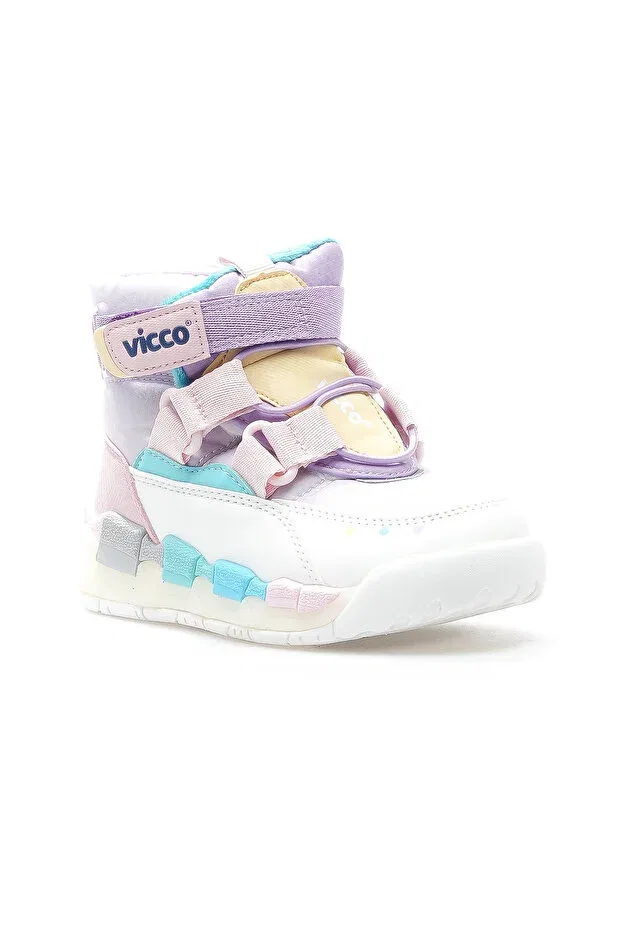 Детские ботинки для девочек на плоской подошве Vicco, White — фото 4
