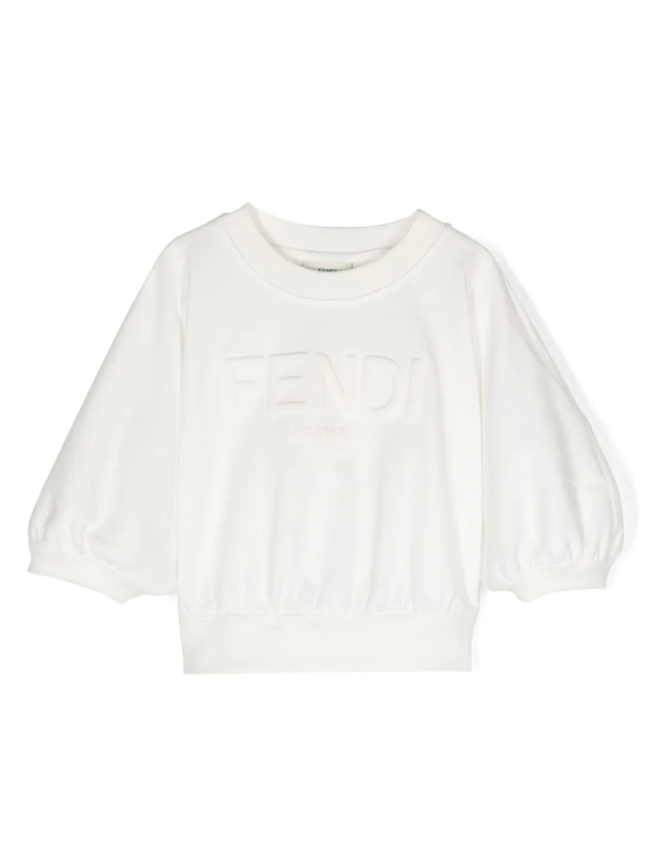 

Толстовка с рукавами 'летучая мышь' и тисненым логотипом Fendi Kids, белый