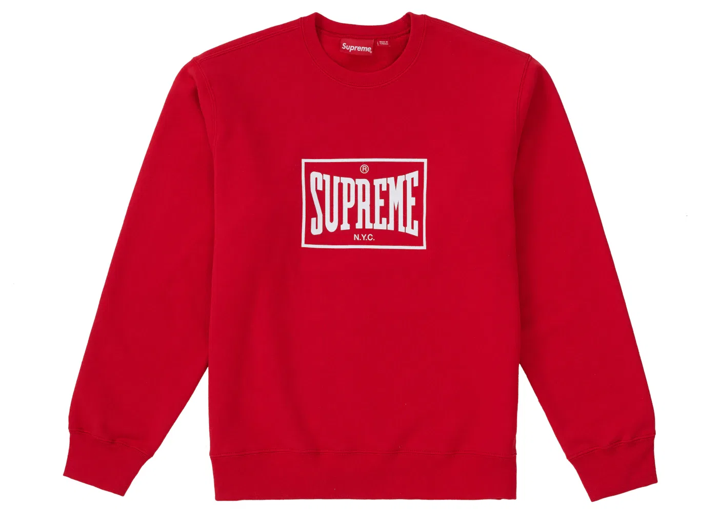 Мужской свитшот с принтом Supreme Warm Up Crewneck Supreme, Red