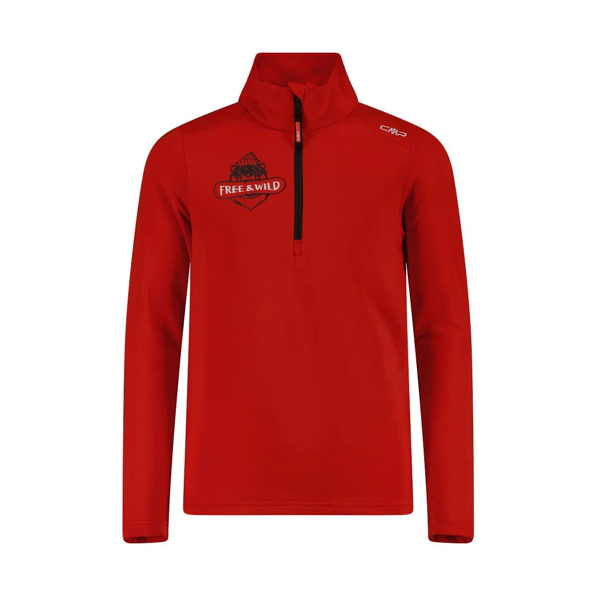 Детский пуловер с длинным рукавом Kid Sweat Cmp, Rot / Schwarz / Weiss