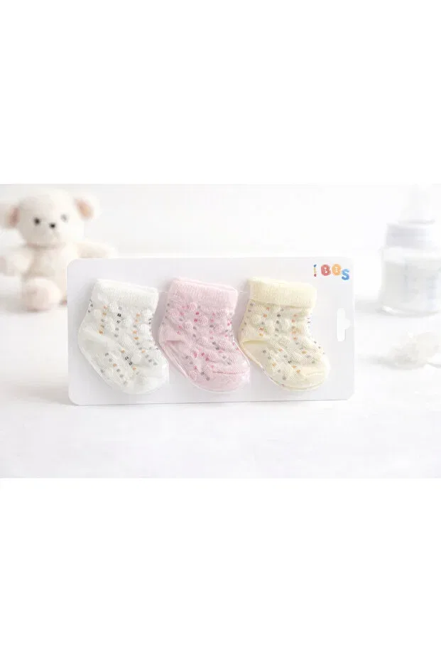Детские носки для новорожденных хлопковые Basics Atlas Baby House, Pink And White Checkered — фото 2