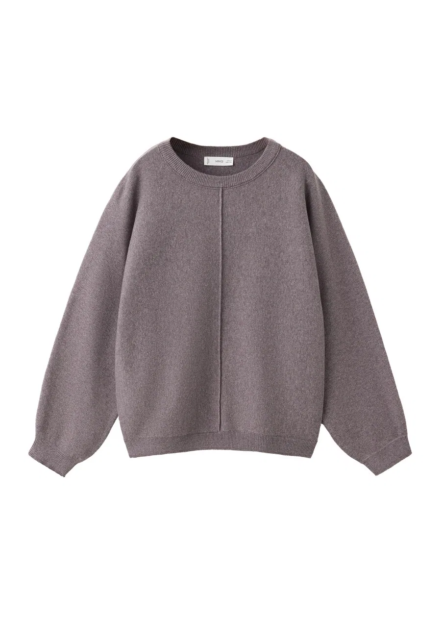 Детский свитер MANGO KIDS 'POLLY' серо-бежевого цвета