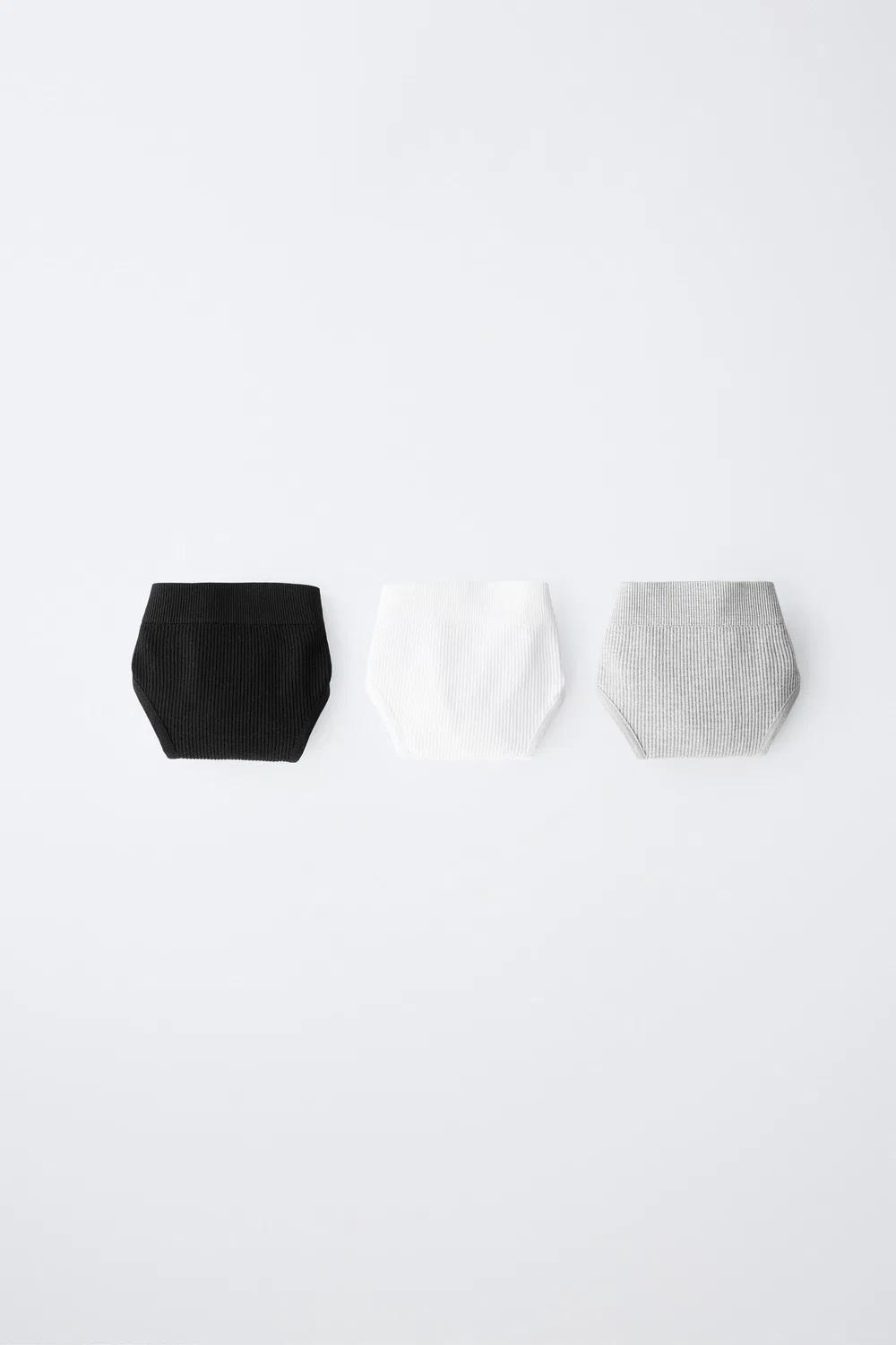 8-14 лет / Набор из 3 бесшовных трусиков ZARA, Black/White