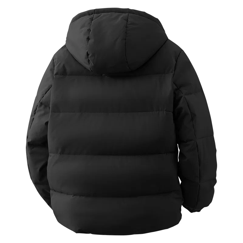 Детский пуховик с капюшоном утепленный стеганый MINISO, Light Gray — фото 4