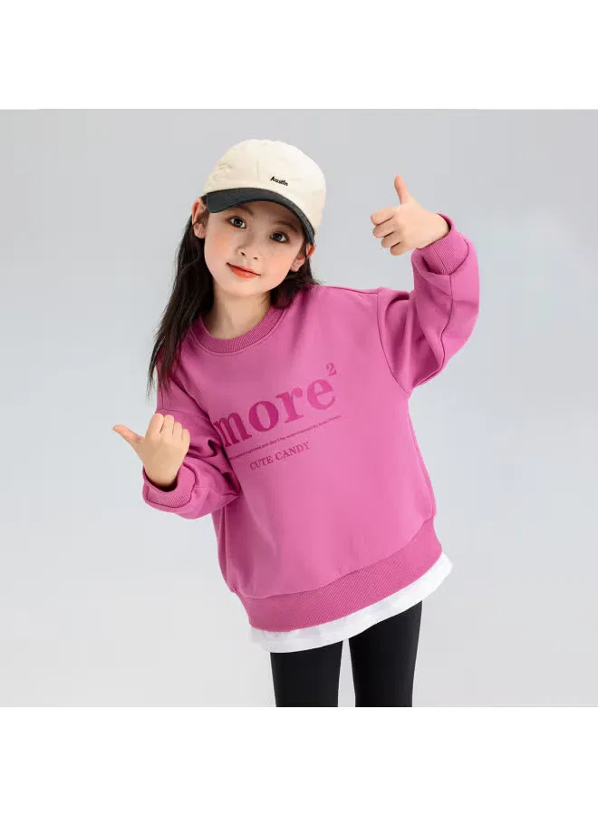 Худи детское с принтом Zuoxi, розовый — фото 4