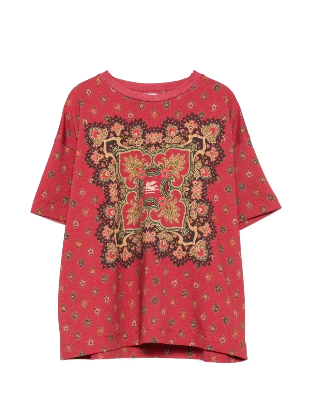 Футболка с принтом-пейсли Etro Kids, красный