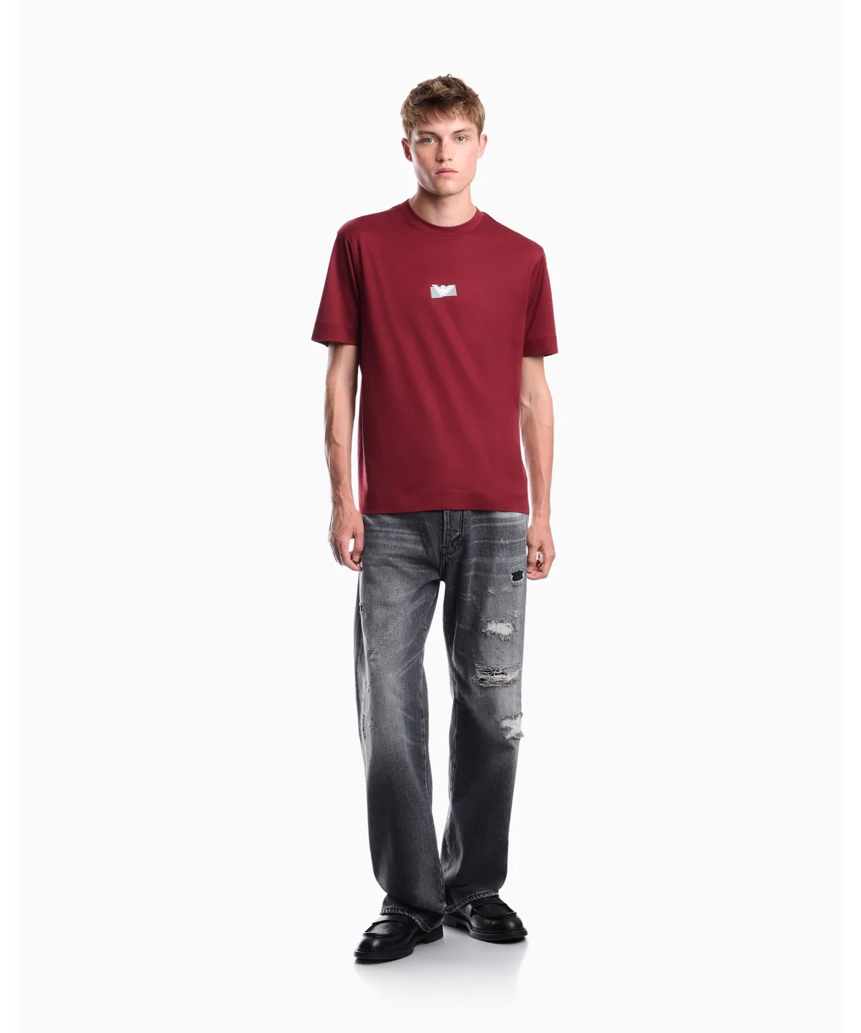 Мужская футболка с принтом Regular Fit Emporio Armani, Off White — фото 3