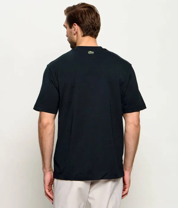 Мужская футболка хлопковая Lacoste, черный — фото 3