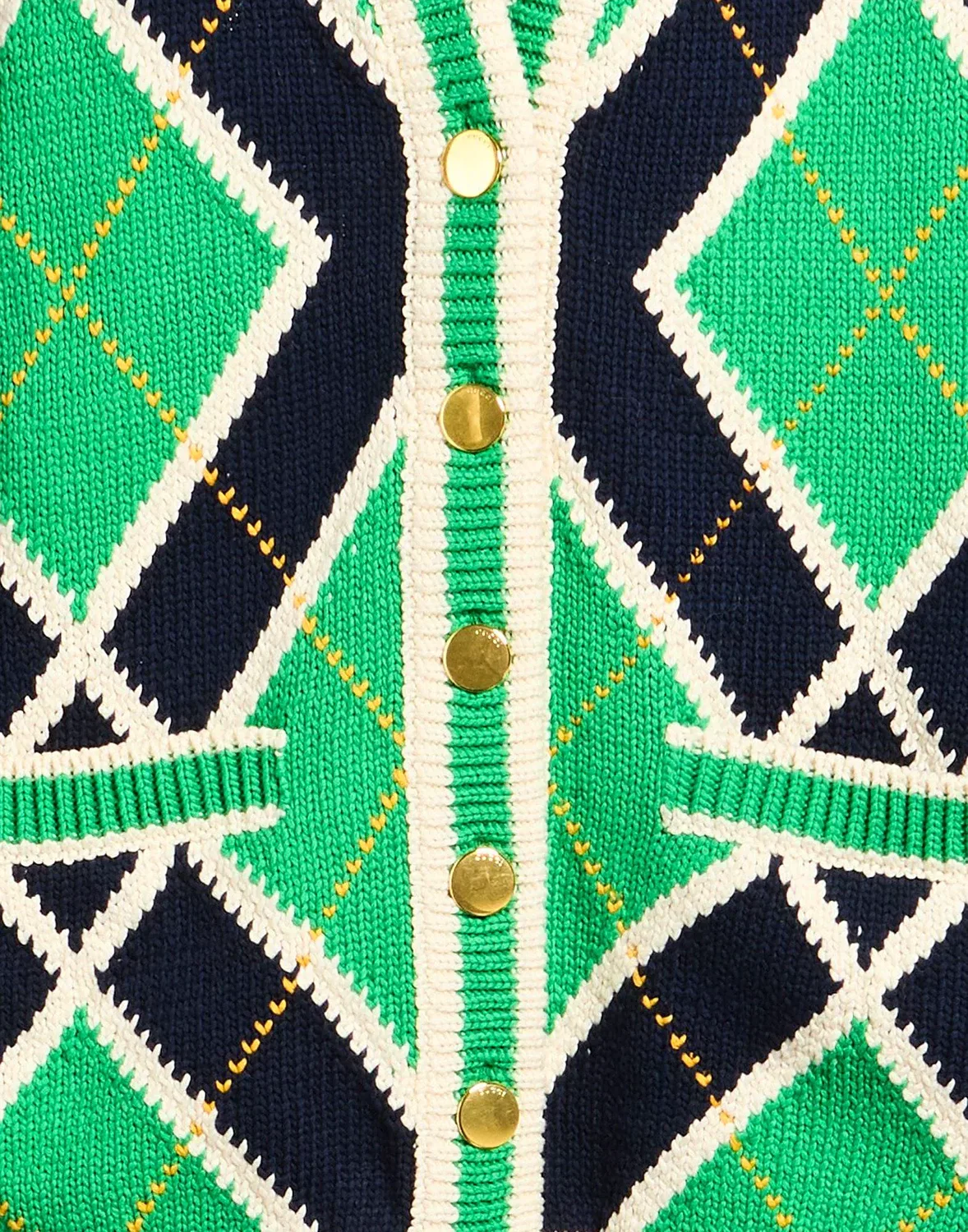 Женский кардиган с геометрическим принтом Gucci, зеленый — фото 4