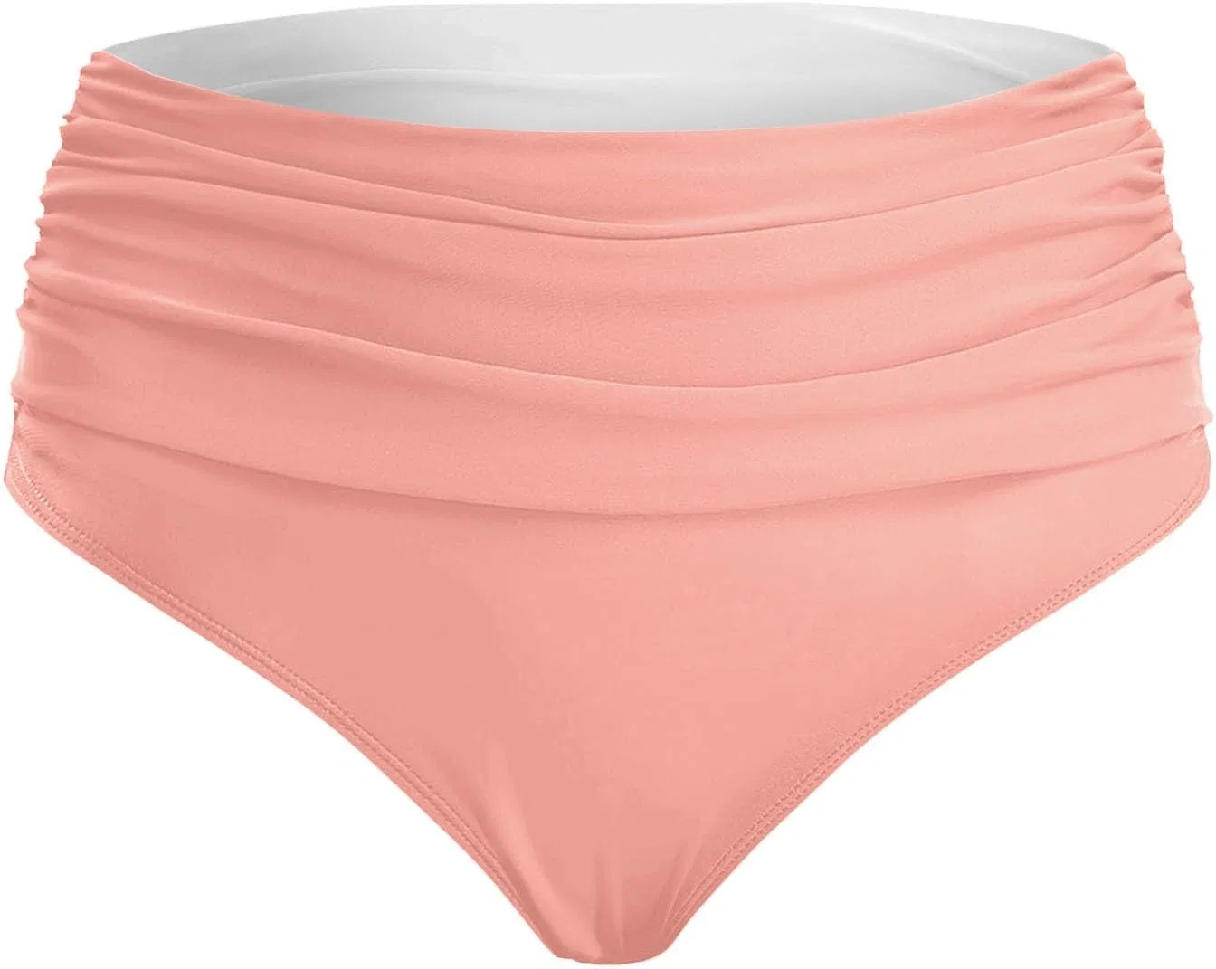 Женские плавки с завышенной талией и драпировкой Generic, Light Pink — фото 3