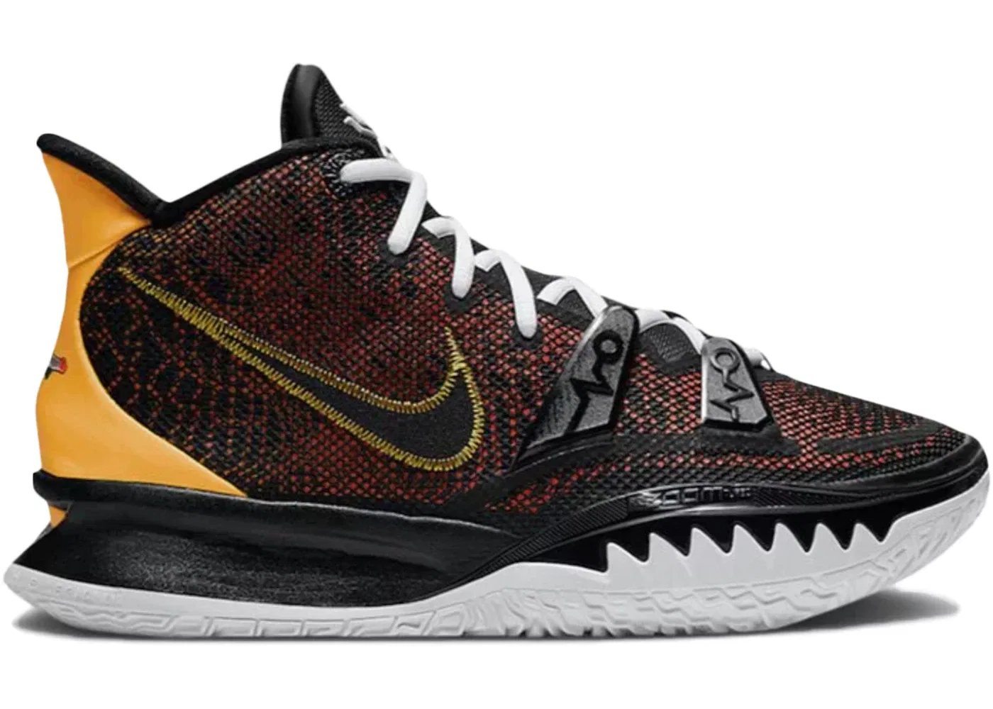 Детские кроссовки для баскетбола Nike Kyrie 7, Black/University Gold-Team Orange