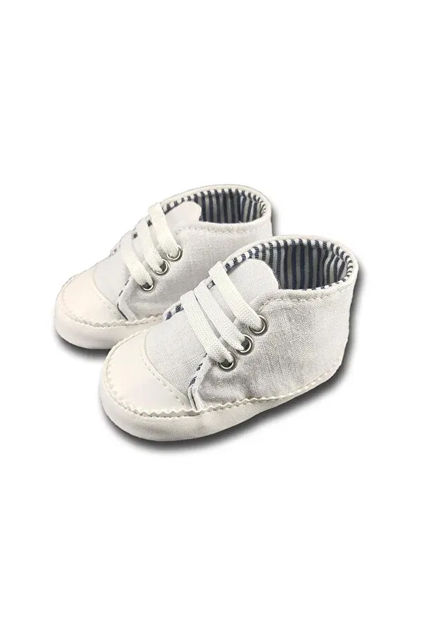 Детские пинетки для новорожденных с завязками Oscar Baby, White