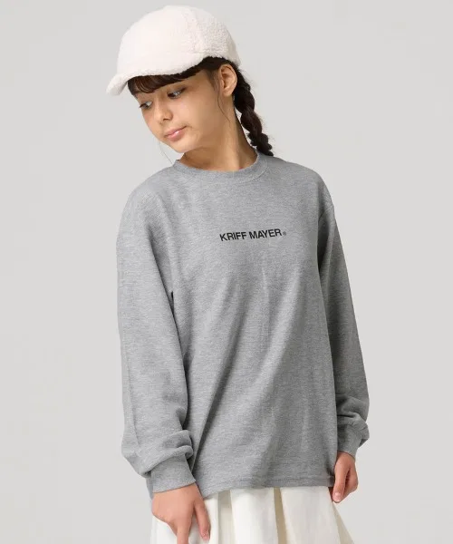 Детский лонгслив с принтом W Face Print Long T KRIFF MAYER Kid's Collection, Серый — фото 2